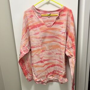 PINK Victoria's Secret Tie-Dye Sweatshirt - Pink and Orange